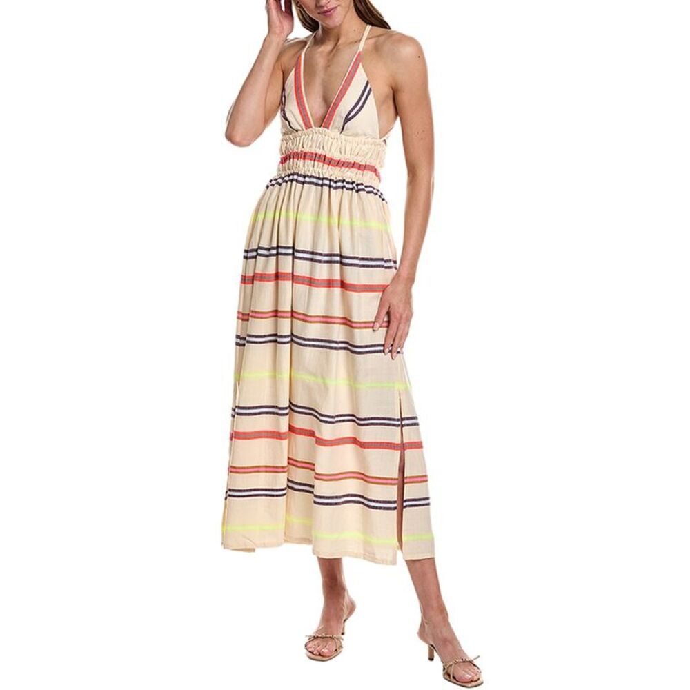 Lemlem Womens  Gete Triangle Midi Dress, Purple